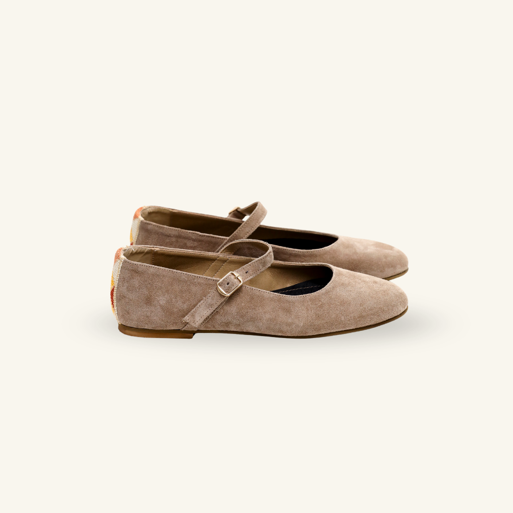 Mary Jane Flats – Suede