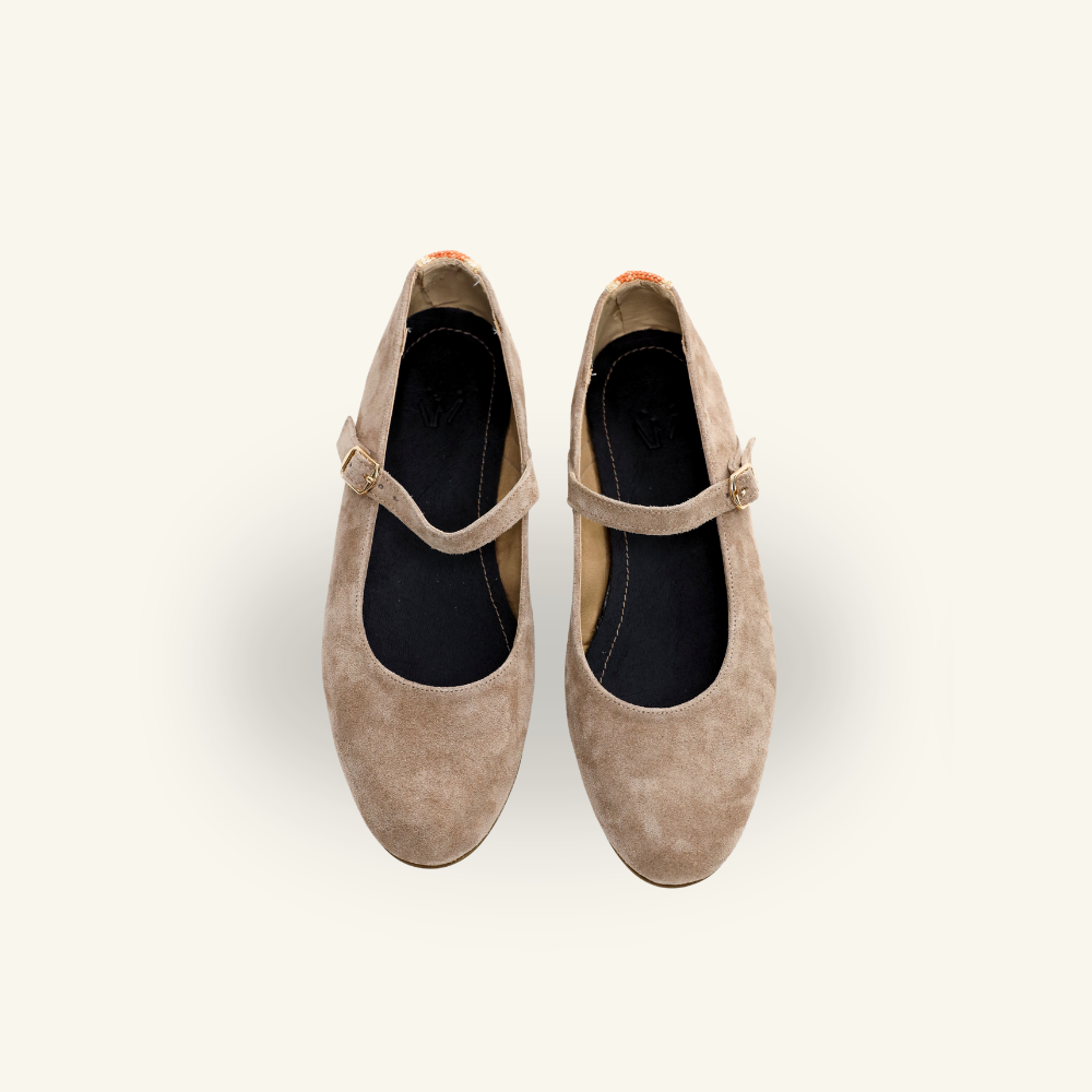 Mary Jane Flats – Suede