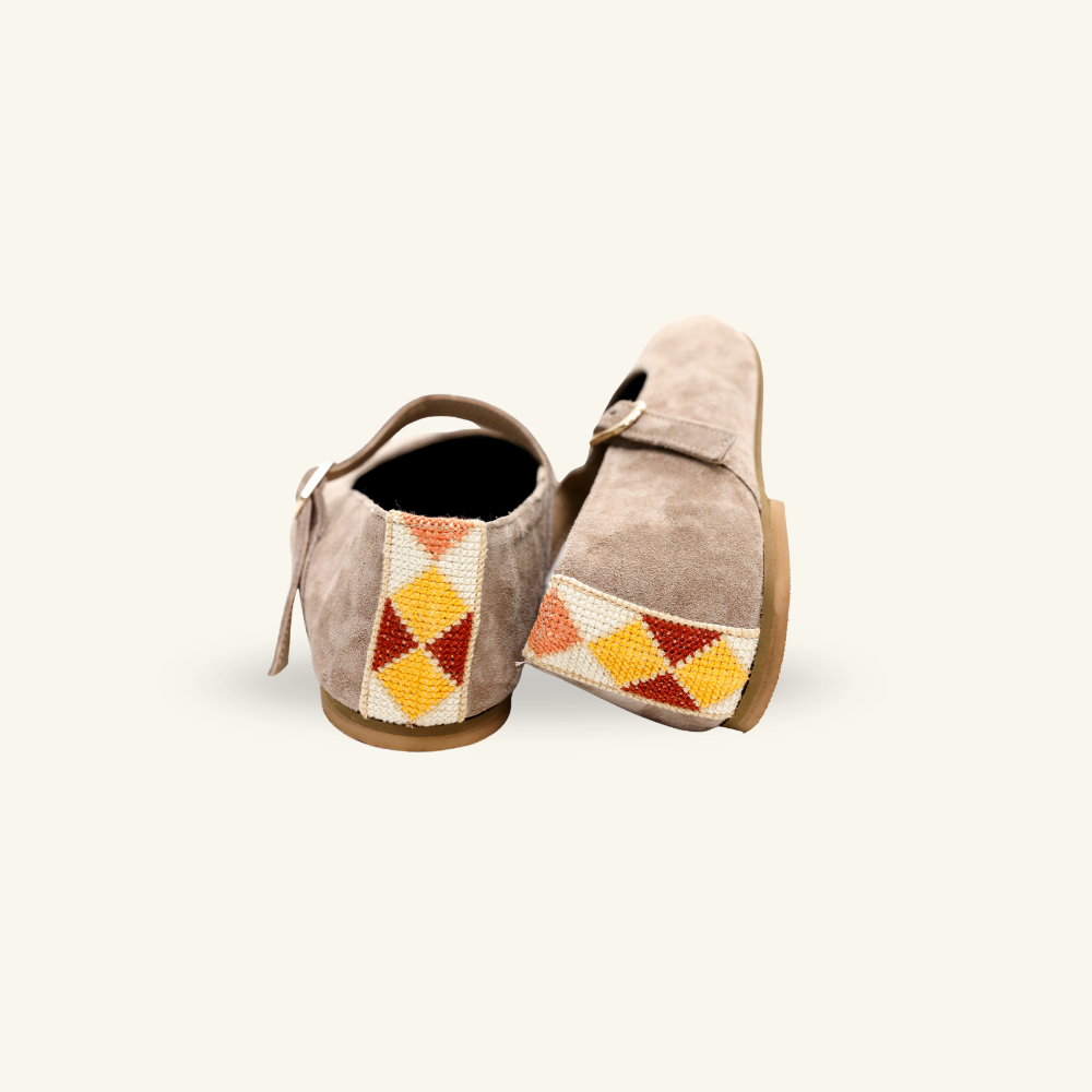 Mary Jane Flats – Suede