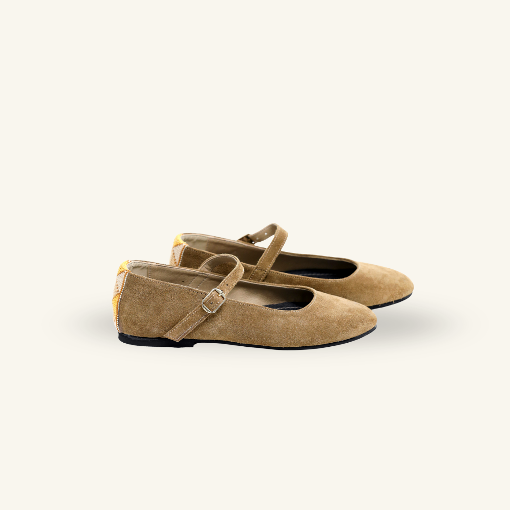Mary Jane Flats – Suede