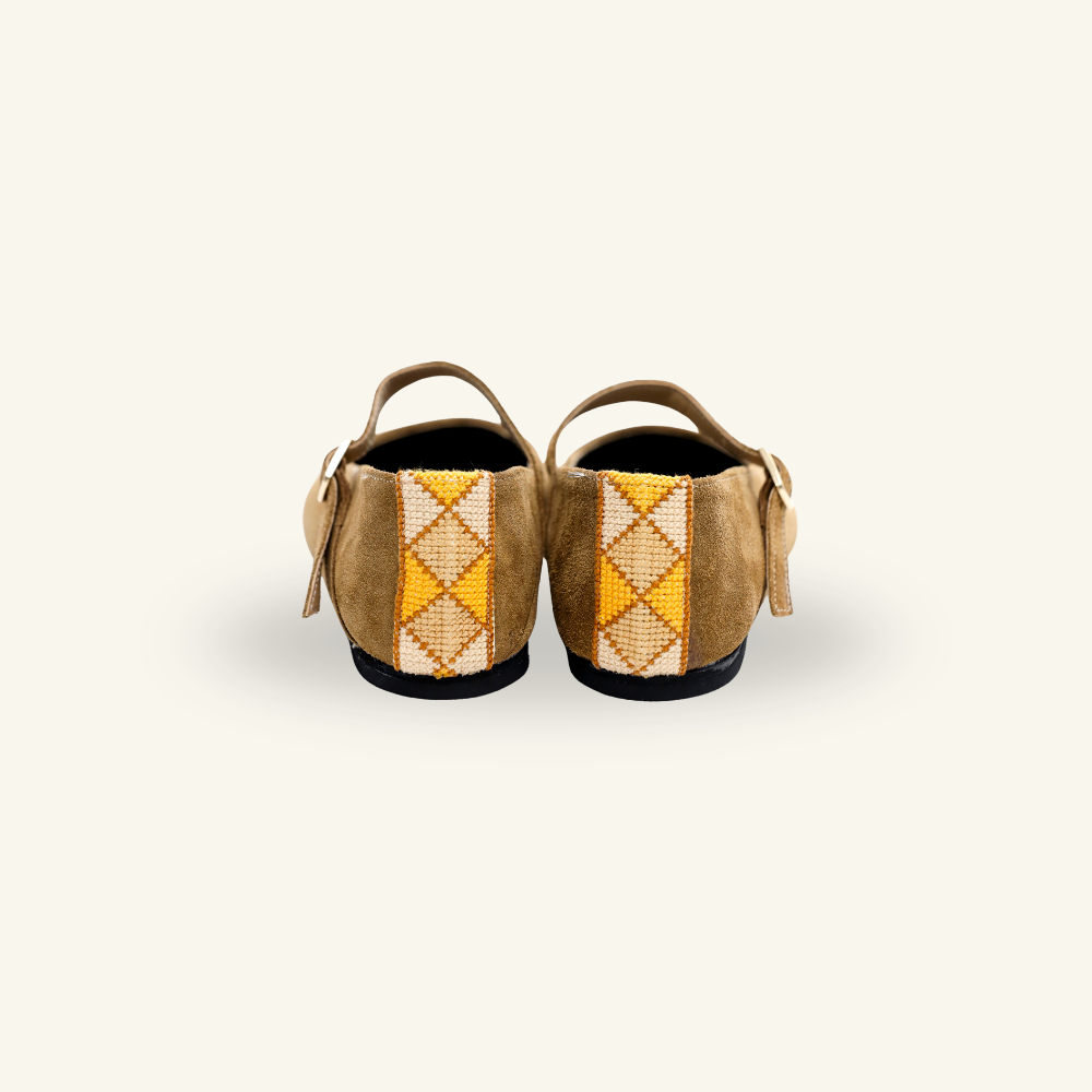 Mary Jane Flats – Suede