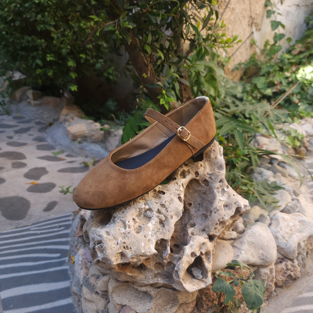 Mary Jane Flat – Suede